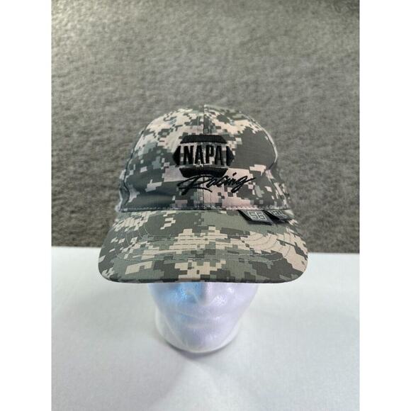 Napa Racing Hat Mens One Size Green Brown Digital Camo Strap Back Fallen Heros - Picture 1 of 9
